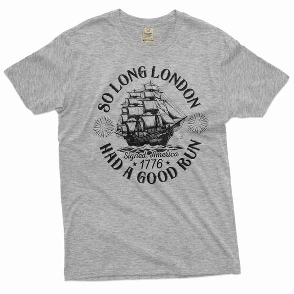 Funny 4th of July Tee shirt Long had a good run independence day 1776 Patriotic USA tee shirt (XX-Large Grey)