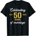 thumbnail image 1 of Funny 50 Years of Marriage 1974 50th Wedding Anniversary T-Shirt, 1 of 4