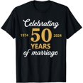 thumbnail image 1 of Funny 50 Years of Marriage 1974 50th Wedding Anniversary T-Shirt, 1 of 4