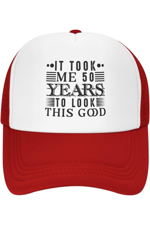 Funny 50th Birthday Gift for Men Women It Took Me 50 Years to Look This Good Mesh Hat Vintage 1973 Baseball Cap Black