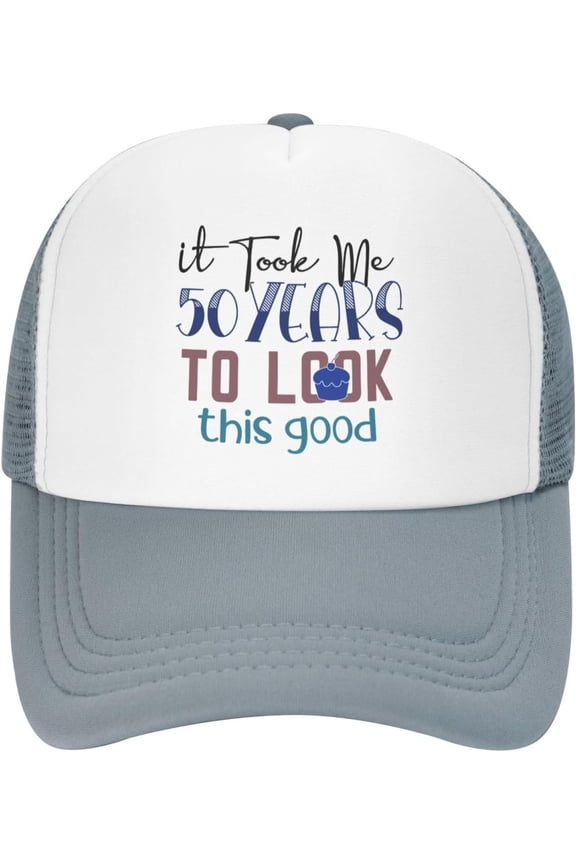 Funny 50th Birthday Gift for Men Women It Took Me 50 Years to Look This Good Mesh Hat Vintage 1973 Baseball Cap Black