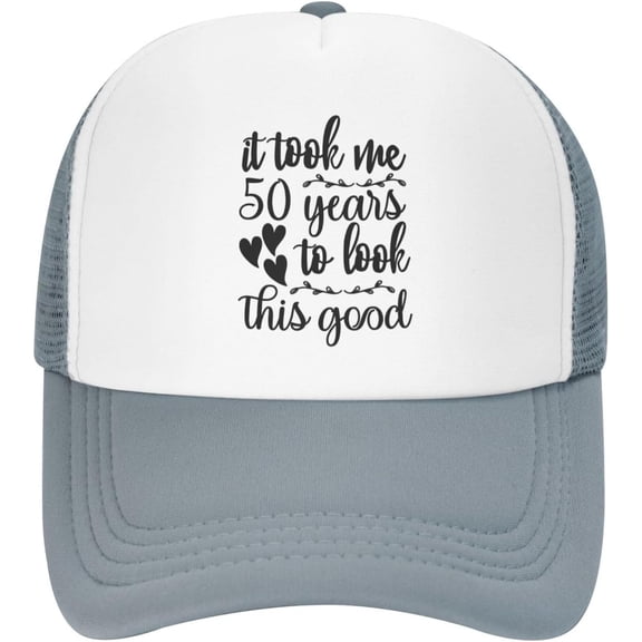 Funny 50th Birthday Gift for Men Women It Took Me 50 Years to Look This Good Mesh Hat Vintage 1973 Baseball Cap Black