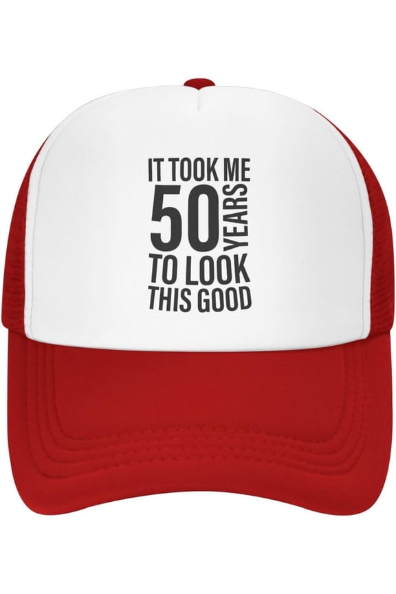 Funny 50th Birthday Gift for Men Women It Took Me 50 Years to Look This Good Mesh Hat Vintage 1973 Baseball Cap Black