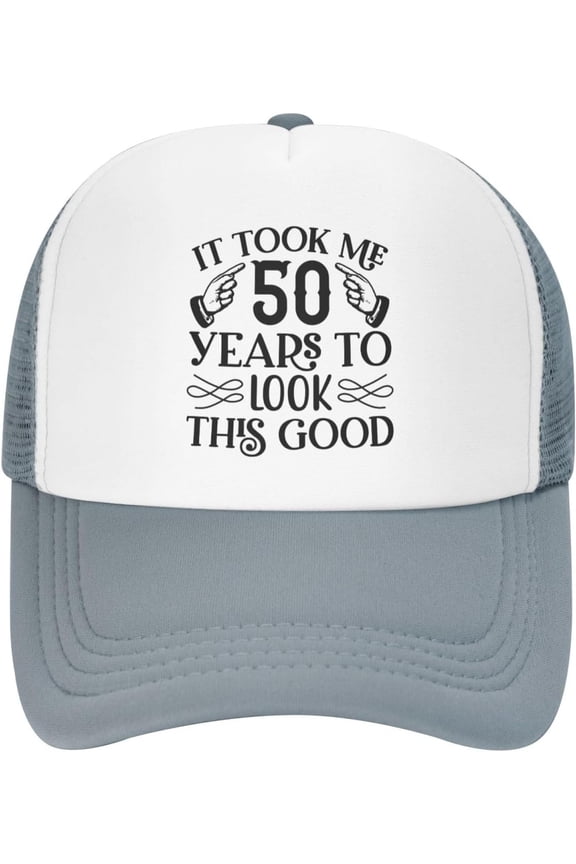 Funny 50th Birthday Gift for Men Women It Took Me 50 Years to Look This Good Mesh Hat Vintage 1973 Baseball Cap Black