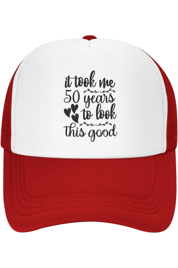 Funny 50th Birthday Gift for Men Women It Took Me 50 Years to Look This Good Mesh Hat Vintage 1973 Baseball Cap Black