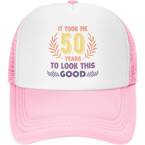 Funny 50th Birthday Gift for Men Women It Took Me 50 Years to Look This Good Mesh Hat Vintage 1973 Baseball Cap Black