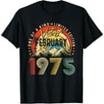 thumbnail image 1 of Funny 50th Birthday Vintage February 1975 For Men Women Bday T-Shirt, 1 of 3