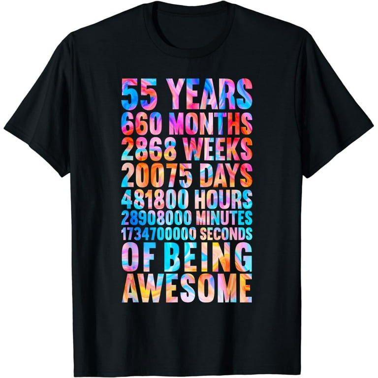 Funny Vintage 55th Birthday 55 Years Old 660 Months T-Shirt