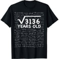 thumbnail image 1 of Funny 56th Birthday 56 Years Old Square Root Math Pun Gift T-Shirt, 1 of 4