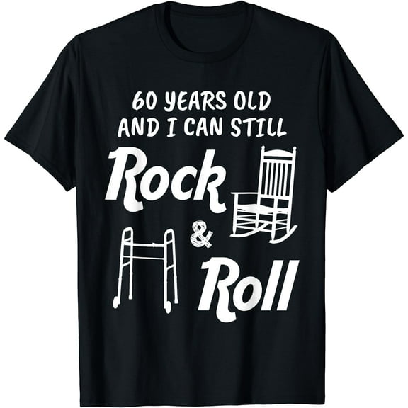 Funny 60th Birthday Gag Gift Rock and Roll T-Shirt