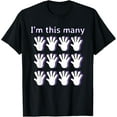 thumbnail image 1 of Funny 60th Birthday Gift For 60 Year Old I'm This Many Funny Creative Graphic T-Shirt, 1 of 3