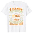 thumbnail image 1 of Funny 60th Tee Vintage Legends Born in 1965 60 Years Old Party T Shirts Summer Cotton Birthday Gift Idea T-shirt Women Men, 1 of 6