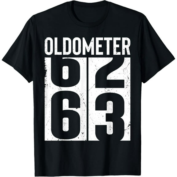 Funny 63 Years Old 63rd Birthday Odometer Oldometer Gift Men T-Shirt