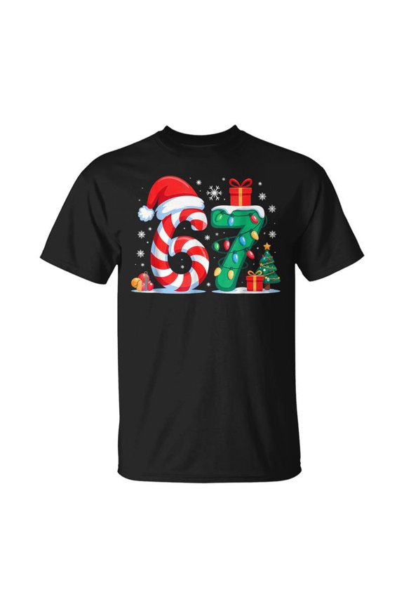 Funny 67 Christmas 6 7 Six Seven Meme Matching Couples Gift Unisex T-Shirt, for men & women, up to size 5XL