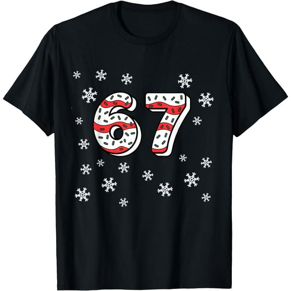 Funny 67 Christmas Cakes 67 Funny 67 Christmas Tree T-Shirt Shirts