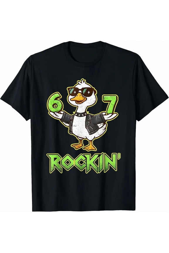 Funny 67 Meme Silly Goose 6 7 Six Seven 6-7 Gen Alpha Slang T-Shirt