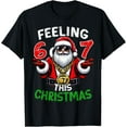thumbnail image 1 of Funny 67 Santa Christmas Shirts Kids Teen Boys 6-7 Six Seven T-Shirt- American fashion hot selling casual retro high quality 100% cotton T-shirt 1 piece, 1 of 8