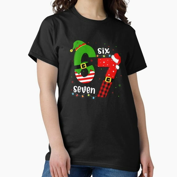 Funny 67 Six Seven Christmas Boys Kids Teens Xmas 6 7 Holiday Unisex T-Shirt up to size 5XL