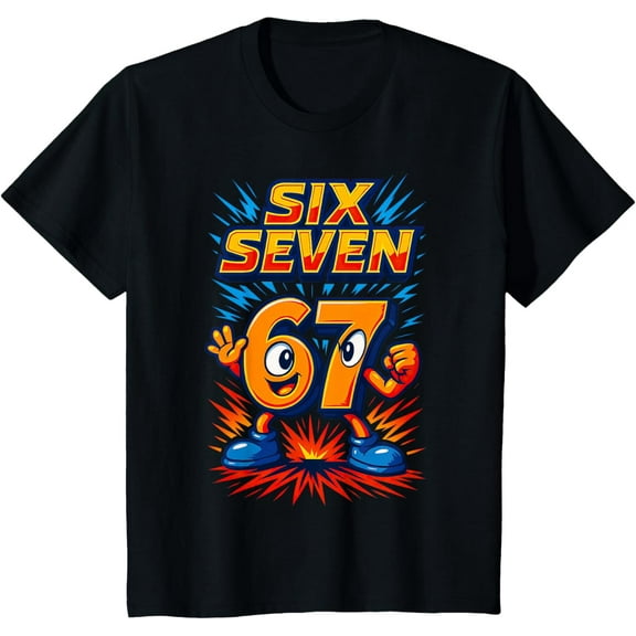 Funny 67 Six Seven Italian Boys Girls 6 7 Meme T-Shirt