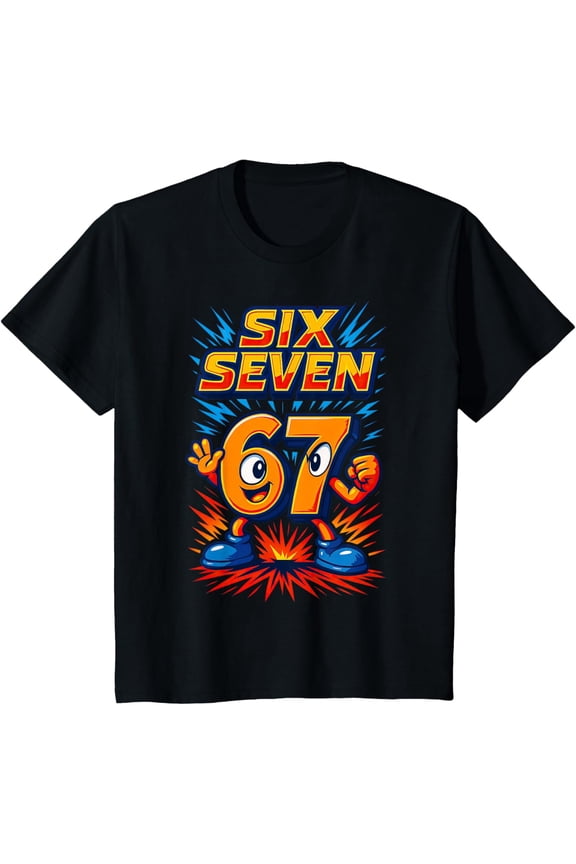 Funny 67 Six Seven Italian Boys Girls 6 7 Meme T-Shirt