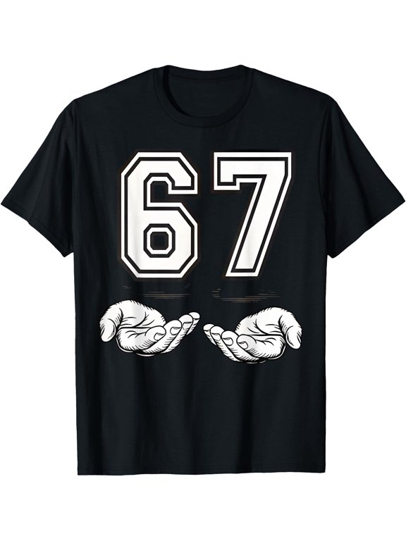 Funny 67 Six Seven Meme Couple Matching Costume T-Shirt tee