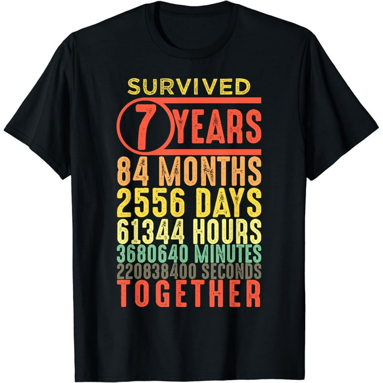 I Survived The 7th Year Of Marriage Wedding T-Shirt I Survived The 7th Year Of Marriage Wedding T-Shirt