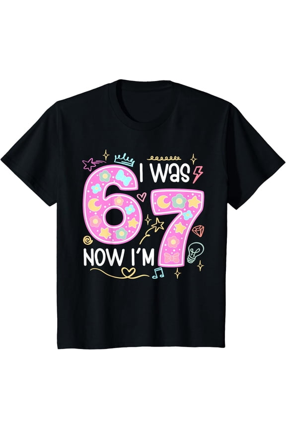 Funny 7 Year Old Birthday I was 6 Now I'm 7 Meme Tee Boys T-Shirt