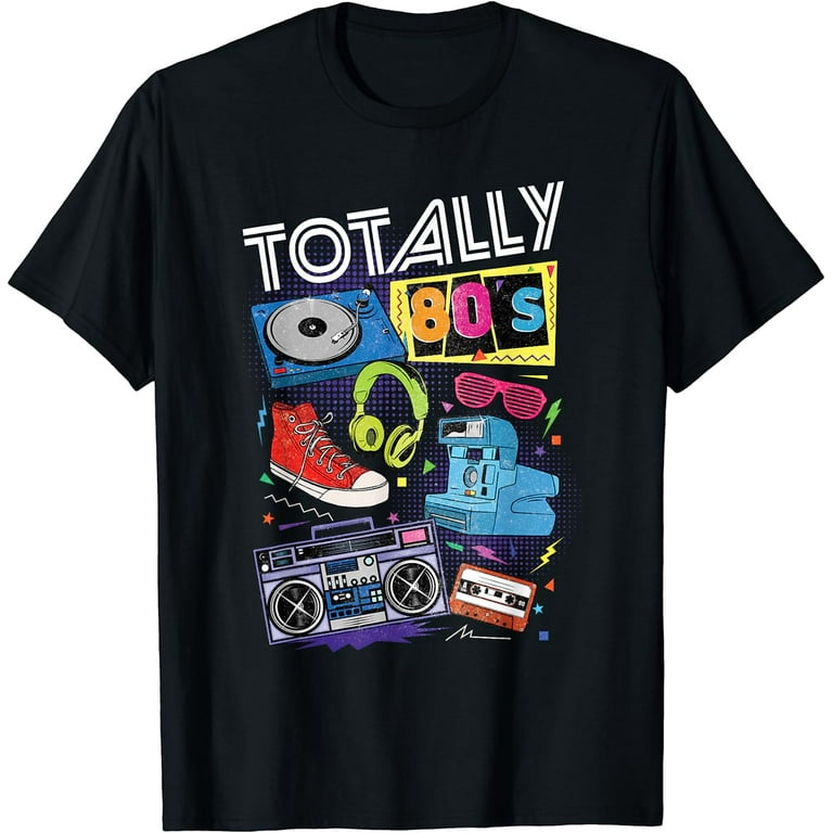 Funny 80s Retro Shirt 1980s Party Tshirt Turntable Cassette Funny 80s Retro Shirt 1980s Party Tshirt Turntable Cassette
