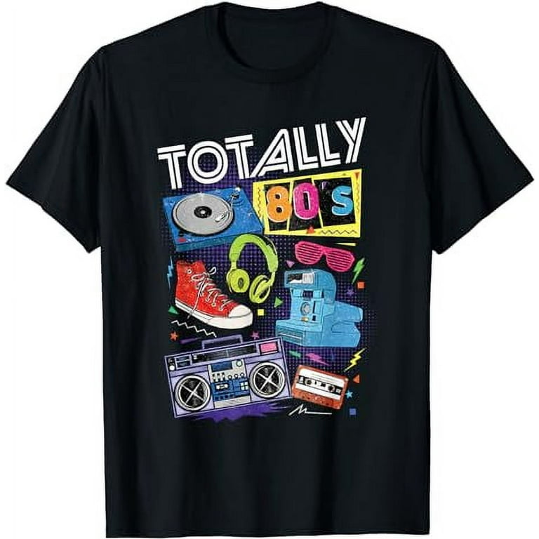 Funny 80s Retro Shirt 1980s Party Tshirt Turntable Cassette Funny 80s Retro Shirt 1980s Party Tshirt Turntable Cassette