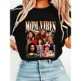 thumbnail image 1 of Funny 90s Mom Vibes Print T Shirts for Womens Fashion Mother Graphic Tees Short Sleeve Casual Cotton Tops for Daily Outfits Black,2XL, 1 of 6