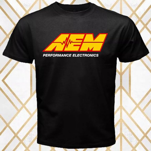 Funny AEM Performance Electronic Car Racing Men's Black T-Shirt Size S - 5XL