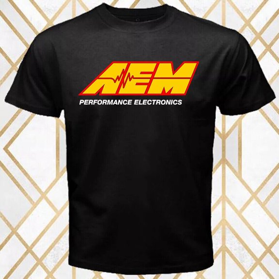 Funny AEM Performance Electronic Car Racing Men's Black T-Shirt Size S - 5XL