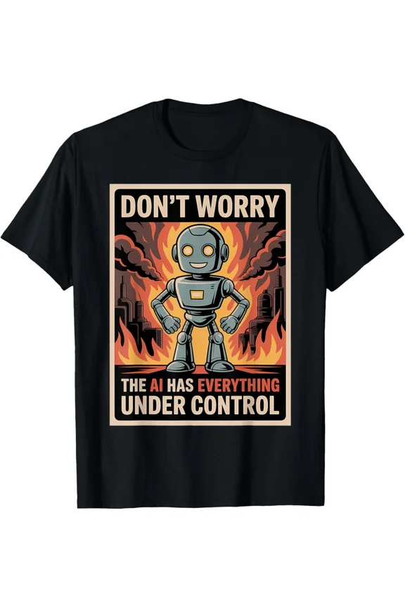 Funny AI Programmer Robot Has It Covered Geeky Technology Unisex T-Shirt, S-5XL