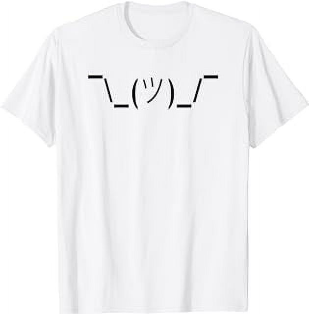 Funny ASCII Art Shrug Emoticon Computer Tshirt