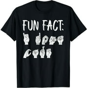 Funny ASL American Sign Language Fun Fact T-Shirt