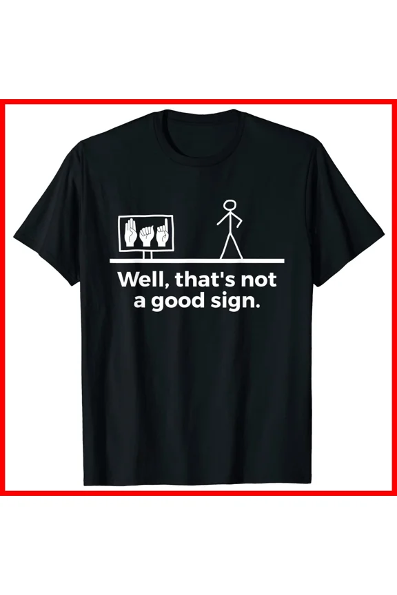 Funny ASL American Sign Language Hand Graphic Unisex T-Shirt S-5XL