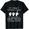 thumbnail image 1 of Funny ASL American Sign Language Mens Short Sleeve T-Shirt Black Casual Tee, 1 of 5