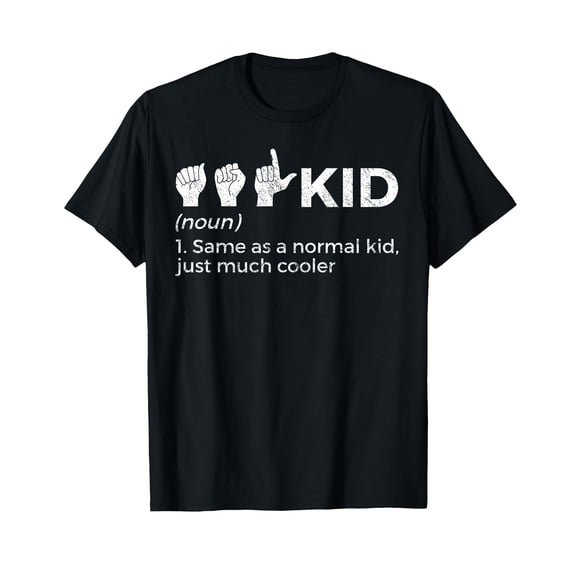 Funny ASL Kid Definition American Sign Language T-Shirt