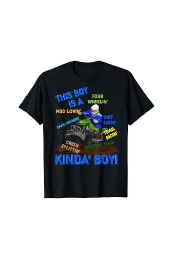 Funny ATV Quad Biking Saying Boy Four Wheeler Gift T-Shirt