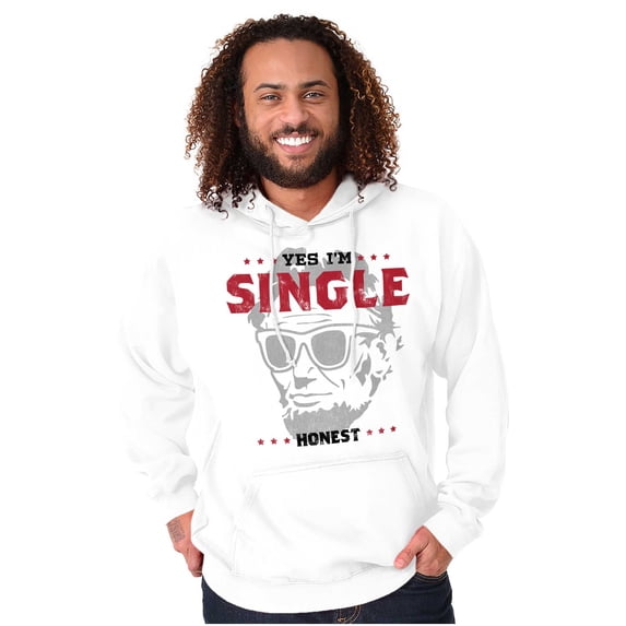 Funny Abe Lincoln Im Single Honest Hoodie Hooded Sweatshirt Men Brisco Brands M