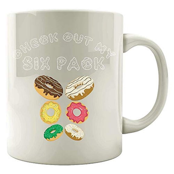 Funny Donut 11 oz Coffee Mug - Humor Gift for Gym Lovers White Ceramic