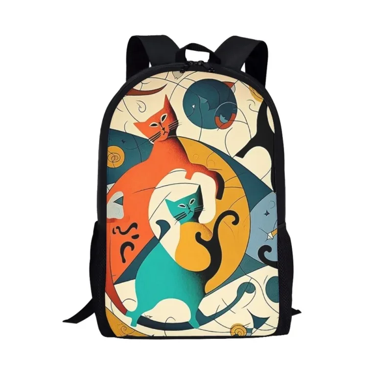 Funny Abstract Cat School Backpack Kids Teenagers School Bags Art Design Boys Girls Bookbag for Elementary Students 16 Inches Walmart