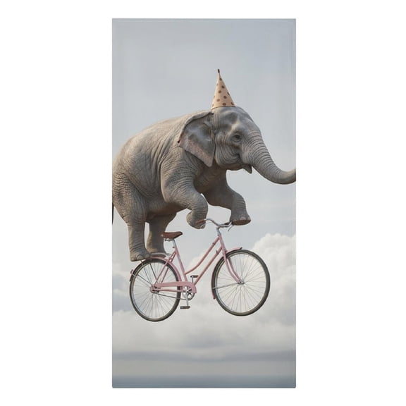 Funny Acrobatics Elephant Microfiber Beach Towel Absorbent Compact Towels for Swimming Pool Beach Travel Things for Vacation Essentials Adult Gift,61.4×30.3Inch