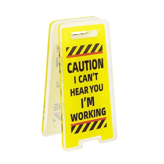 Funny Acrylic Desk Sign, Humorous Office Decor Memo Note Clip Holder, Funny Mini Desk Warning Sign Office Work Gift for Coworker Male Leader Boss Manager Supervisor
