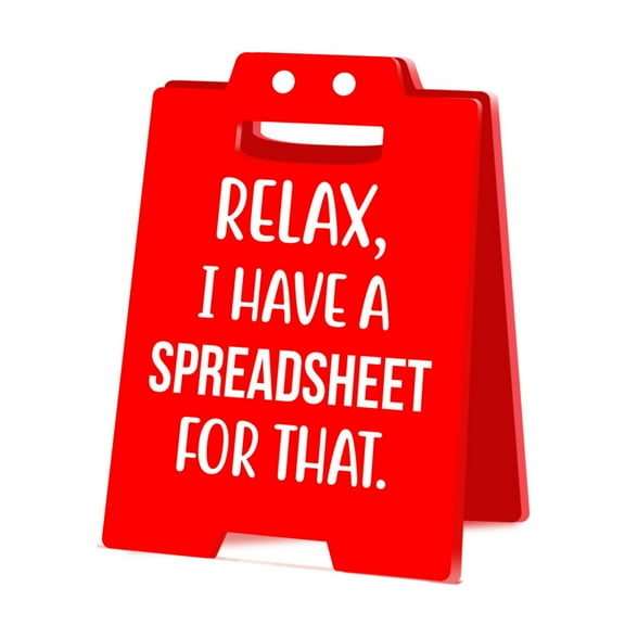 Funny Acrylic Desk Sign for Office, Humorous Office Decor for Desk, Novelty Gift for Coworkers Boss, Encouragement Plaque, 12.7x8.9cm, Red