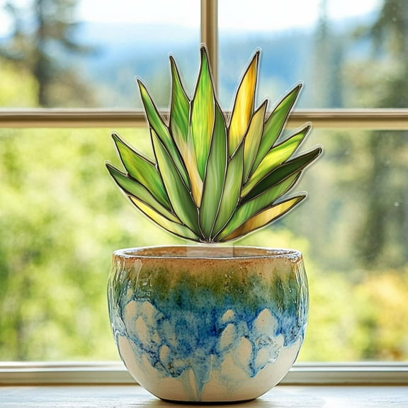 Funny Acrylic Plant Stakes Flower Decorative Garden Stakes Acrylic Potted Plant Decorations Flowerpot Stake Flower Bed Stake Panel Ornament Indoor Outdoor Home Yard Potted Decoration Plugin Ornament