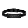 thumbnail image 1 of Funny Actor Gifts, I Love How We Don't Have To Say Out Loud That I'm Your Favorite Actor Interlaced Leather Bracelet, Gifts from Friends to Actor, Graduation Unique Gifts, 1 of 6