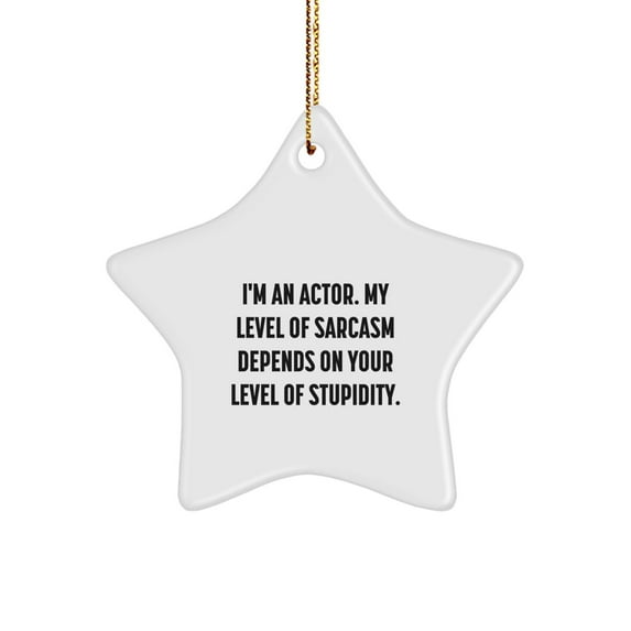Funny Actor Gifts, I'm An Actor Star Ornament, Christmas Unique Star Decorations for Actor Friends Family