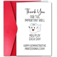thumbnail image 1 of Funny Administrative Professionals Day Card - "Thank You for the Important Roll" - Cute Toilet Paper Design - Envelope Included, Blank Inside - Perfect for Office Staff Appreciation, 1 of 2