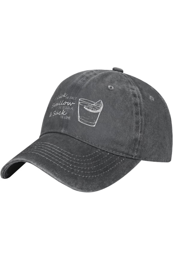 Funny Adult Humor Drinking Vintage Hats for Men I Licks The Salt, Swallows The Tequila & Suck The Lime Hats